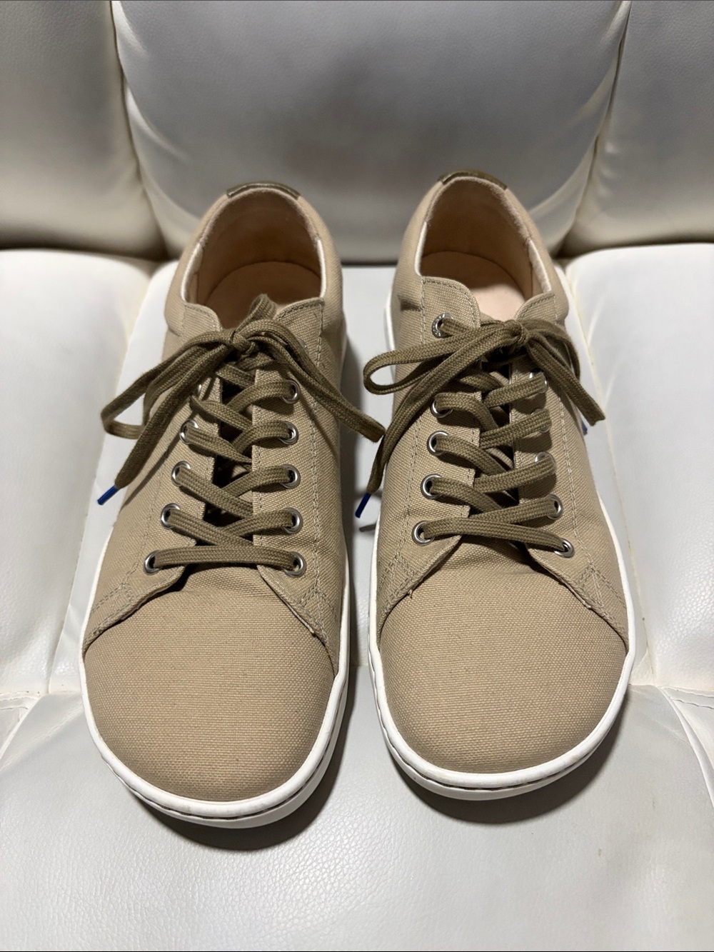 Birkenstock Men's Tan Canvas Lace-Up Sneakers size 42